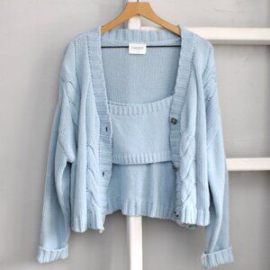 Callahan Light Blue Cardigan Sweater